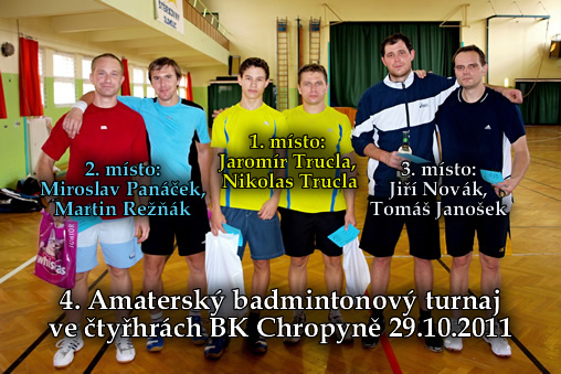 4. turnaj neregistrovaných hráčů badmintonu